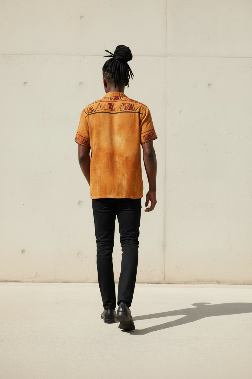 Men's African Shirt | Ghana Ground Series | Kinky Nomad