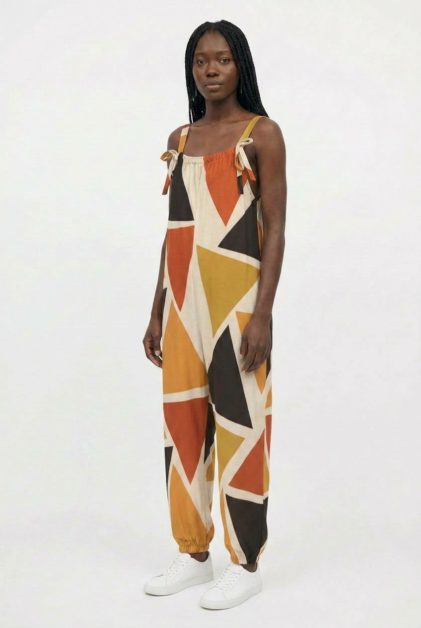 Geometric Baggy Jumpsuit | Angles Series | Kinky Nomad