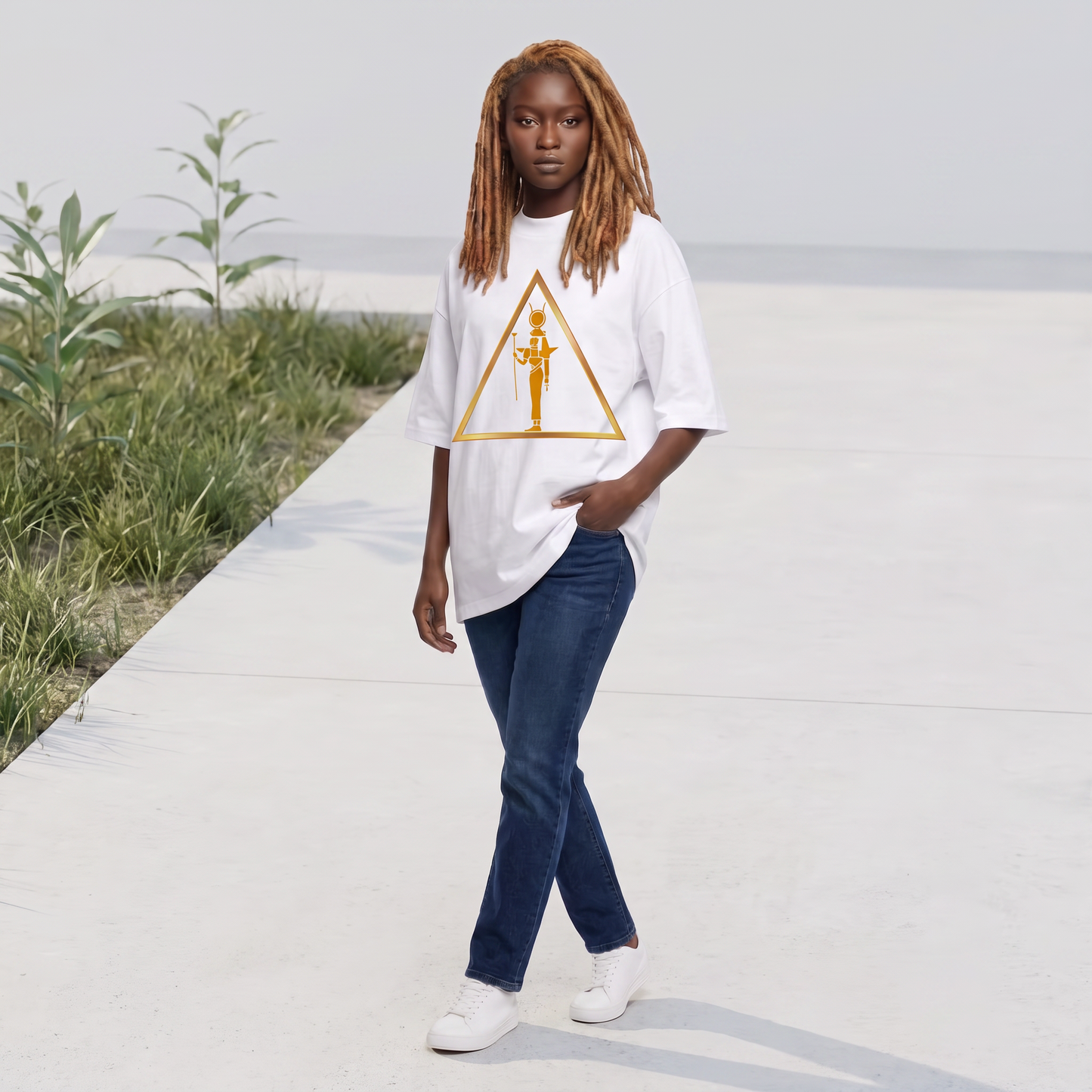 Isis Oversized Tee | Kemet Series | Organic Cotton | Kinky Nomad