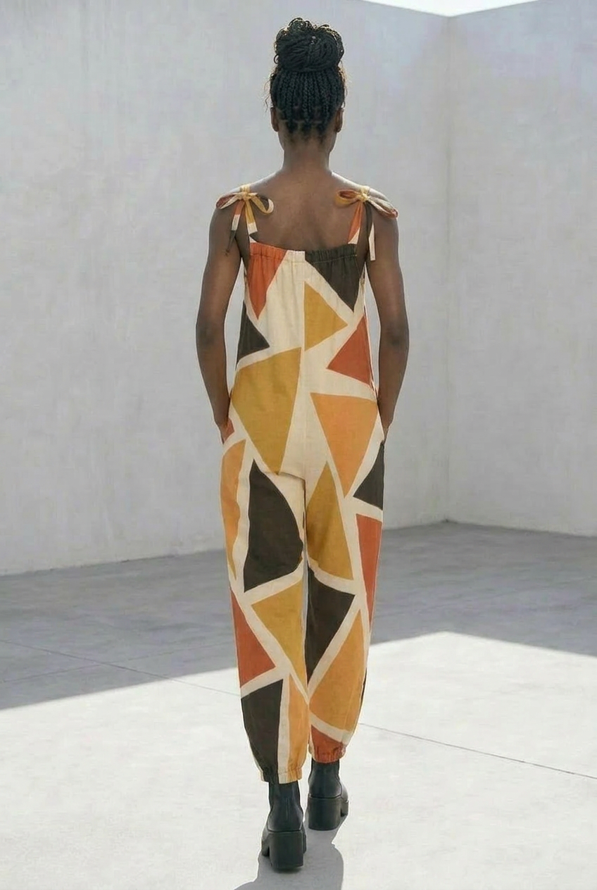 Geometric Baggy Jumpsuit | Angles Series | Kinky Nomad