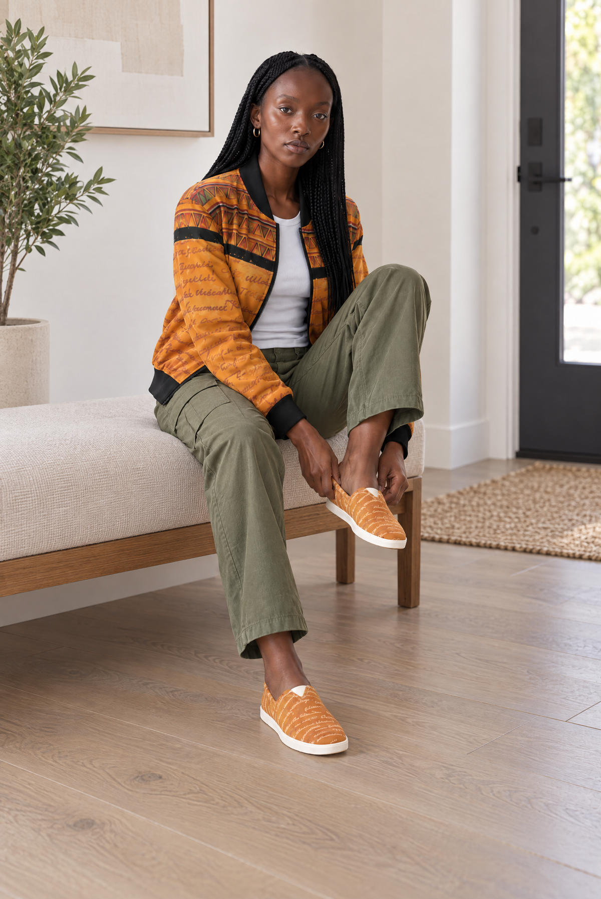 Canvas Slip-On Shoes | Ghana & Angles Series | Kinky Nomad