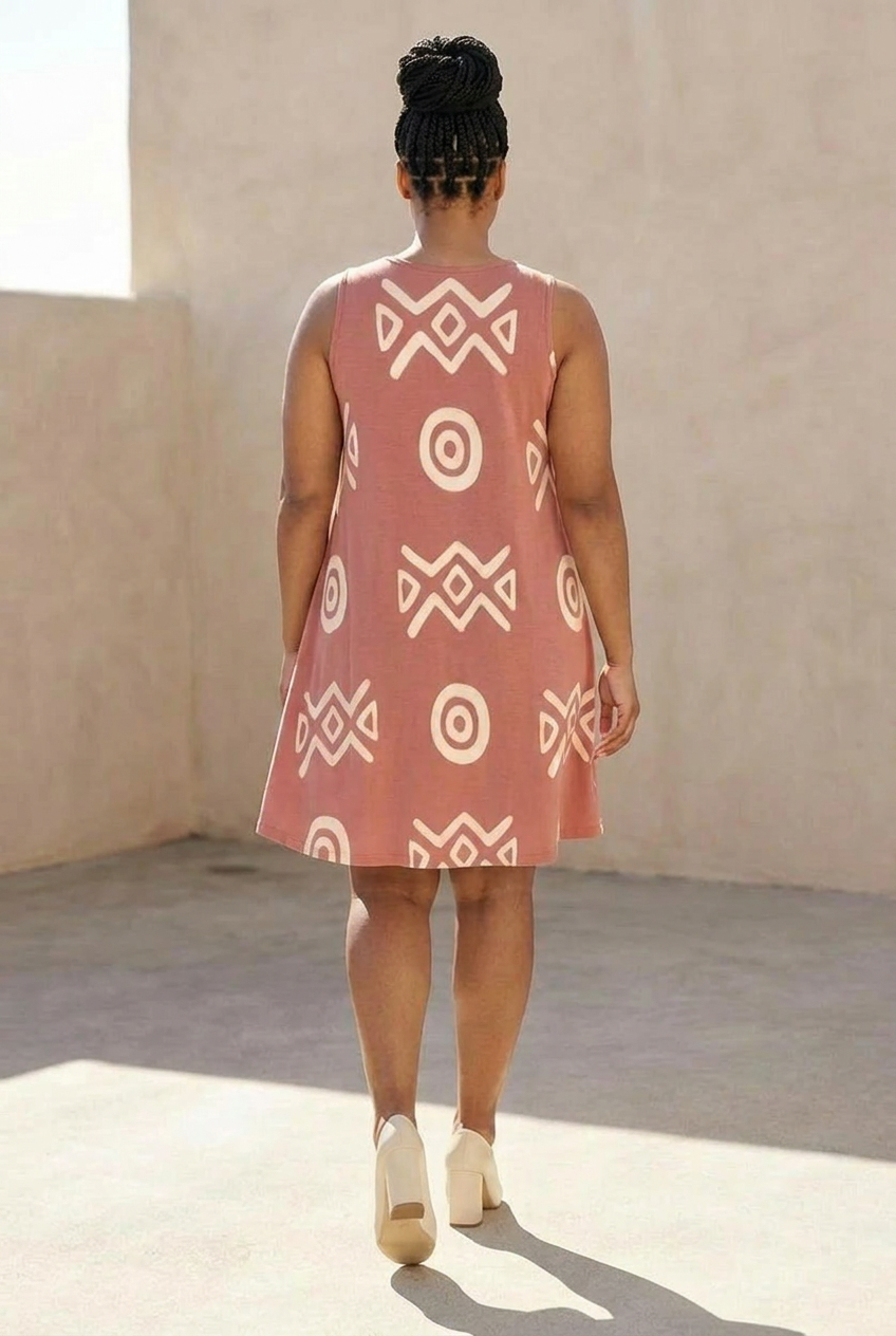 A-Line Sleeveless Dress with Pockets | Angles Savanna | Kinky Nomad