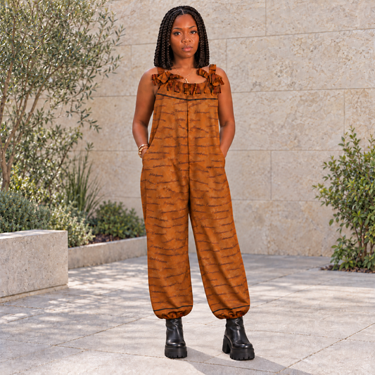 Ghana Inspired African Print Baggy Jumpsuit | Kinky Nomad