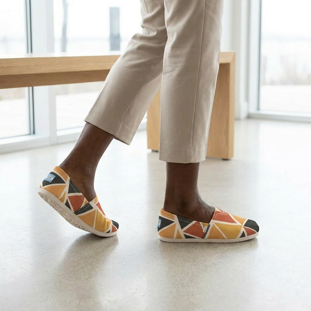 Canvas Slip-On Shoes | Ghana & Angles Series | Kinky Nomad