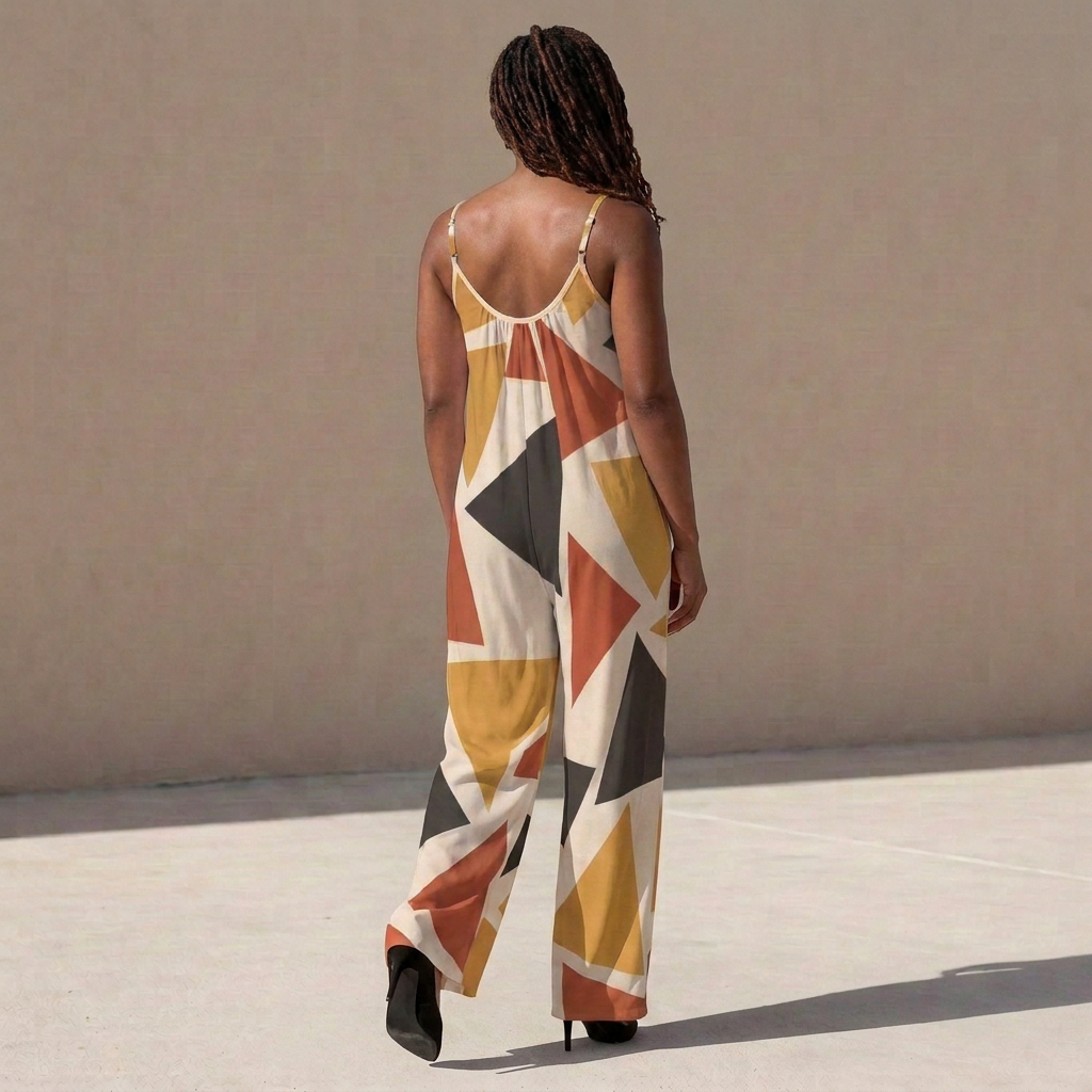 Wide-Leg Jumpsuit | Angles Series | Earth Palette | Kinky Nomad
