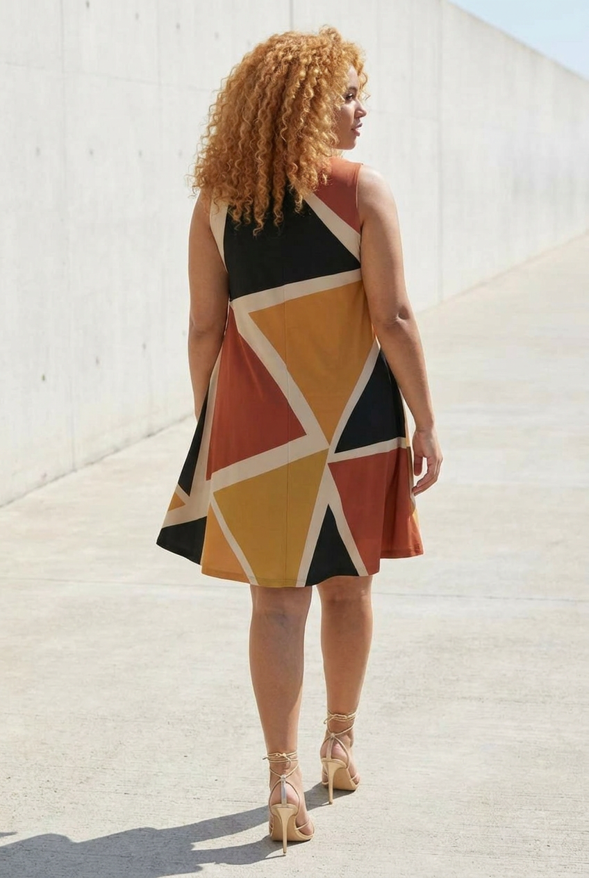 A-Line Sleeveless Dress with Pockets | Angles Savanna | Kinky Nomad