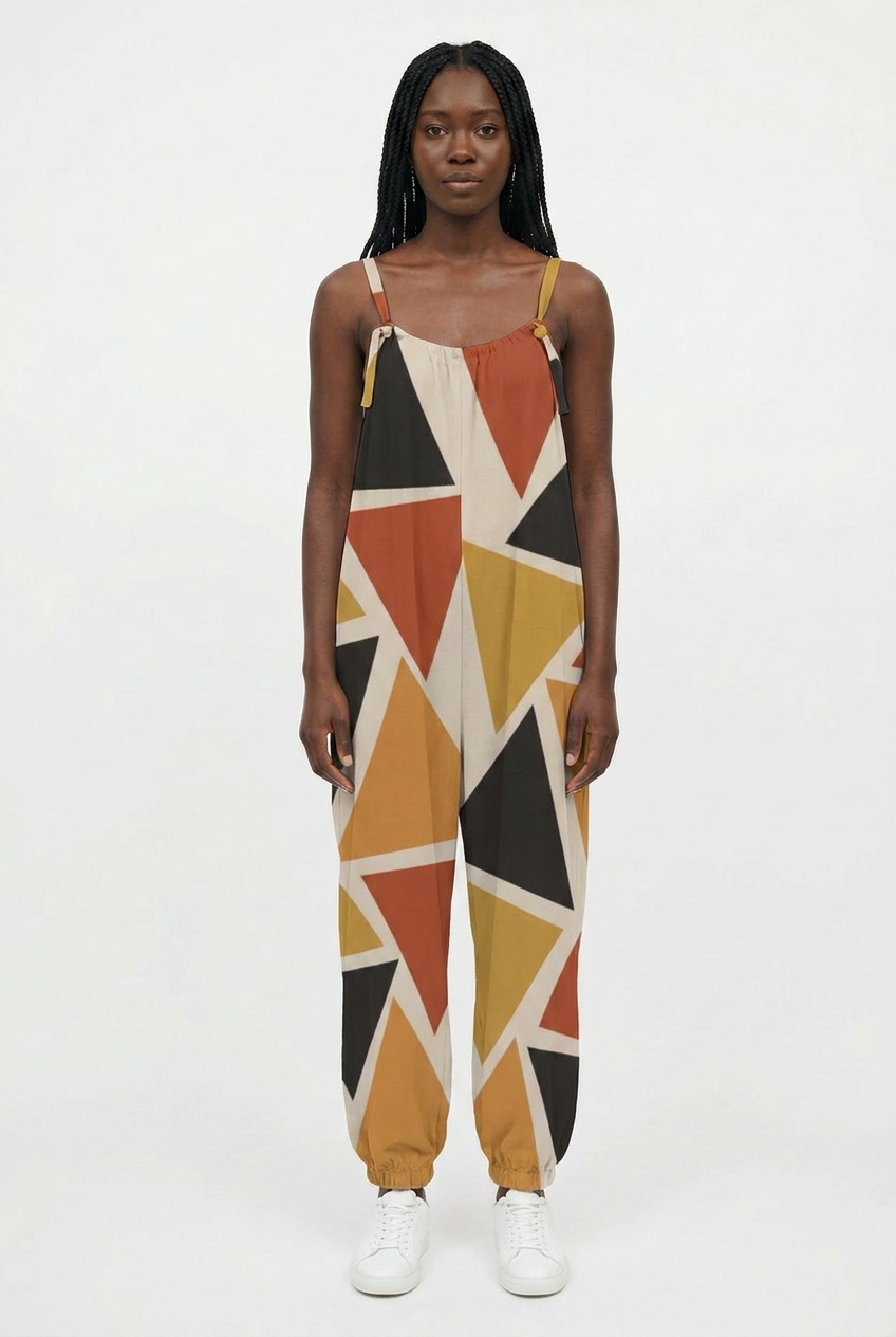 Geometric Baggy Jumpsuit | Angles Series | Kinky Nomad