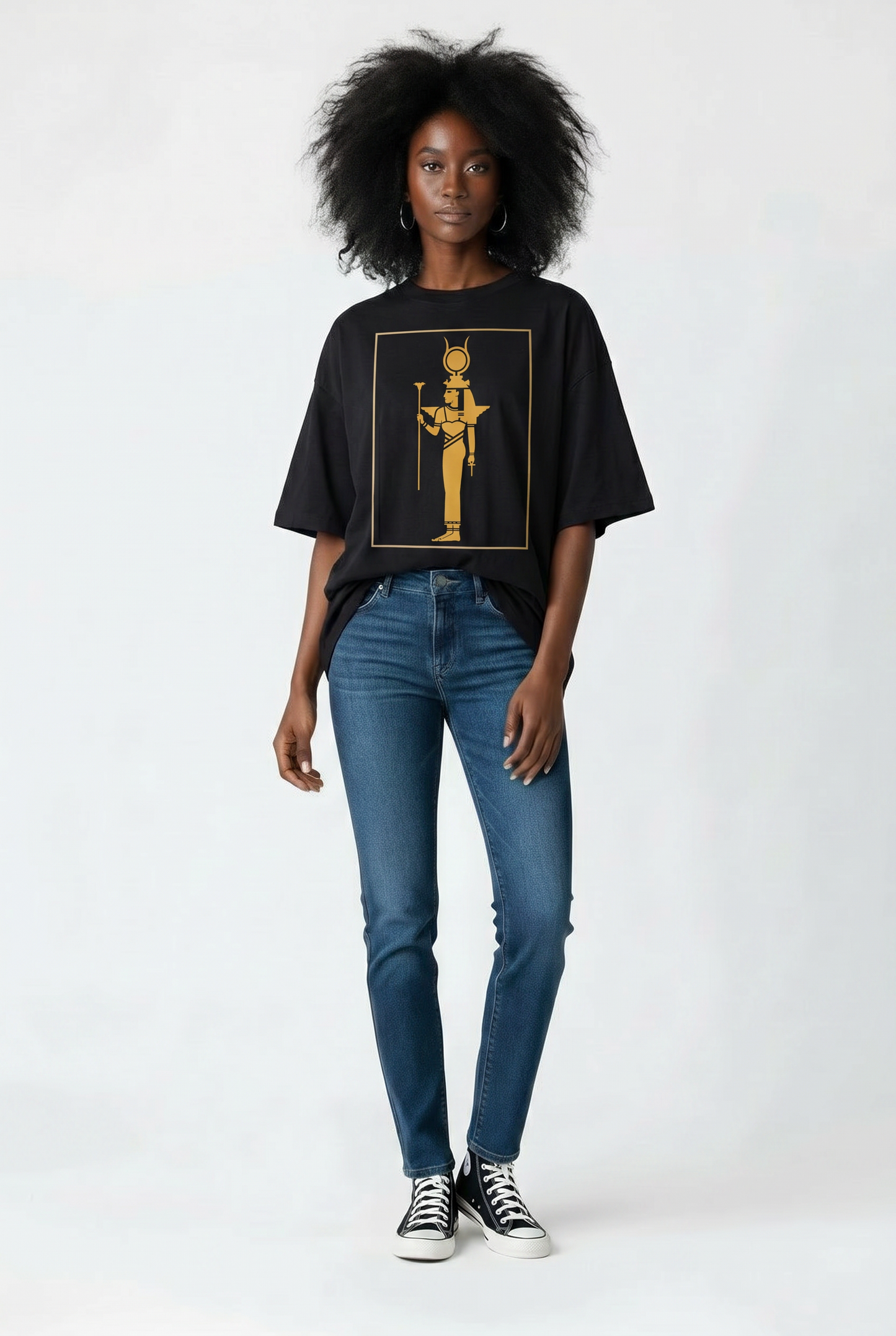 Isis T-Shirt | Egyptian Goddess Organic Cotton Graphic Tee | Kemet Collection | Kinky Nomad