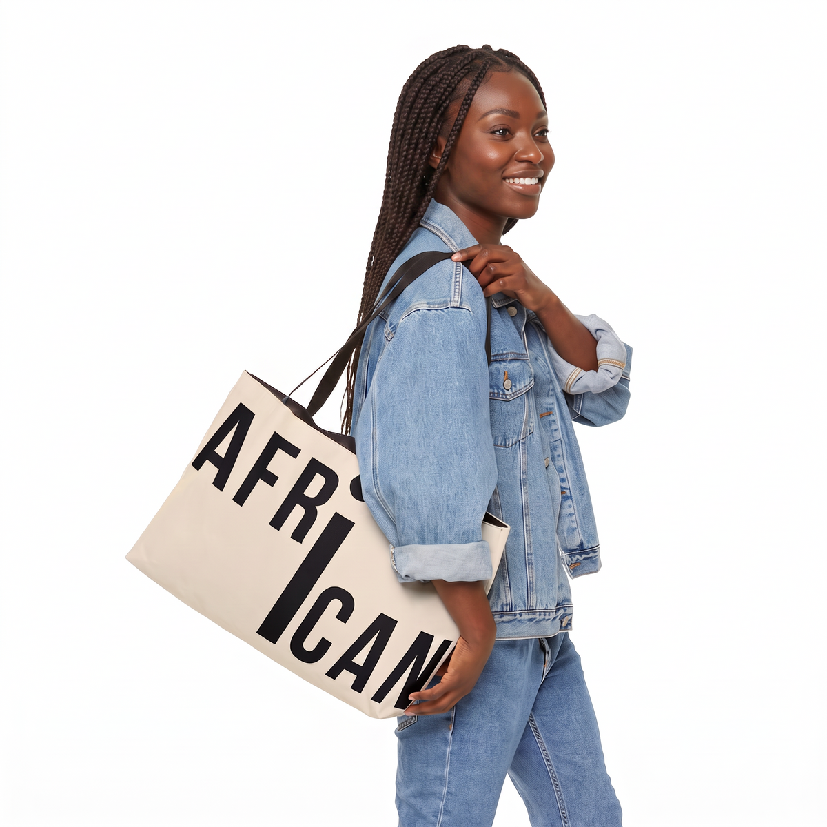 Weekender Tote Bag | Aya Bogolan Ghana Eye of Horus | Kinky Nomad