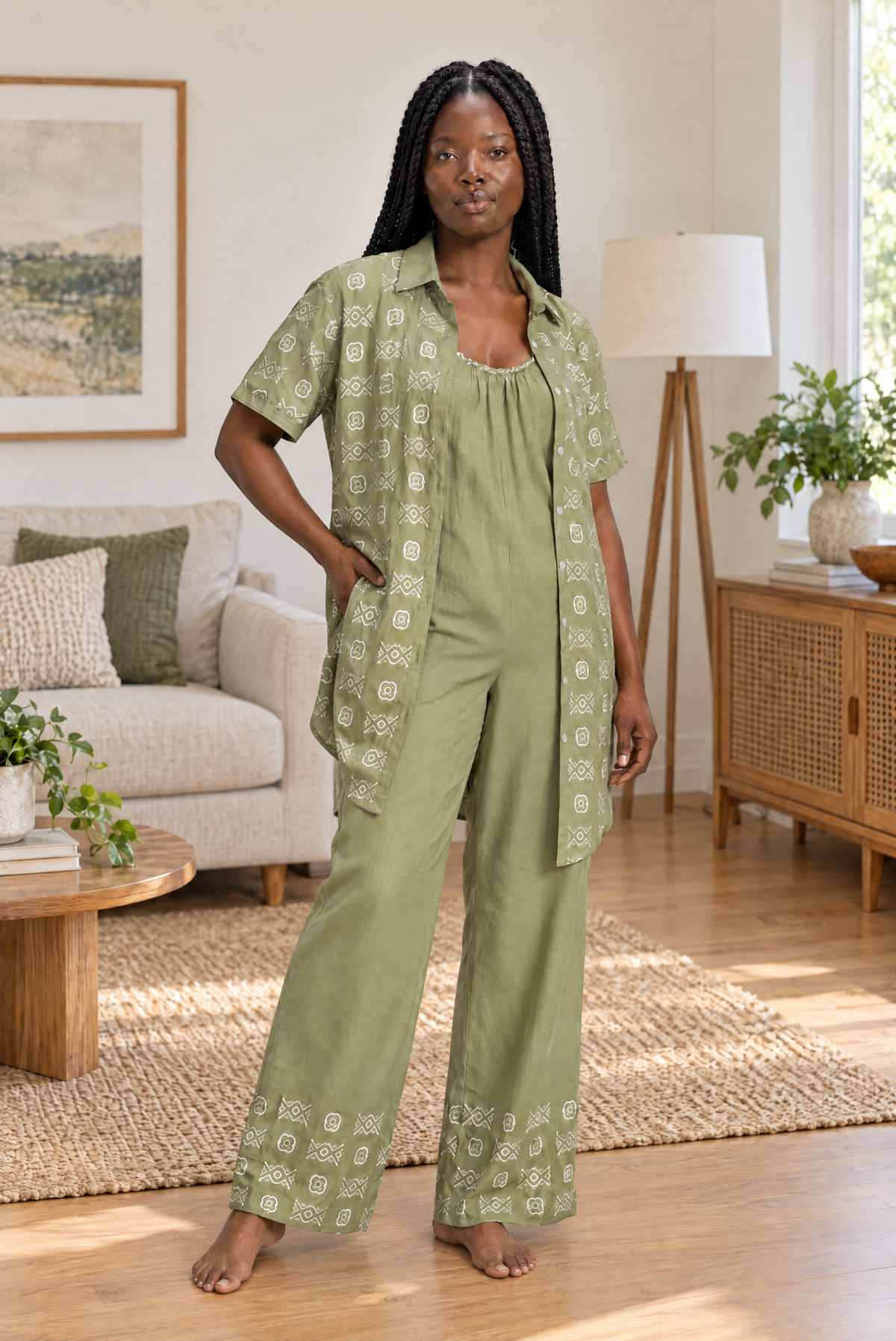 Savanna Sage Bundle | Shirt Dress + Jumpsuit | Kinky Nomad