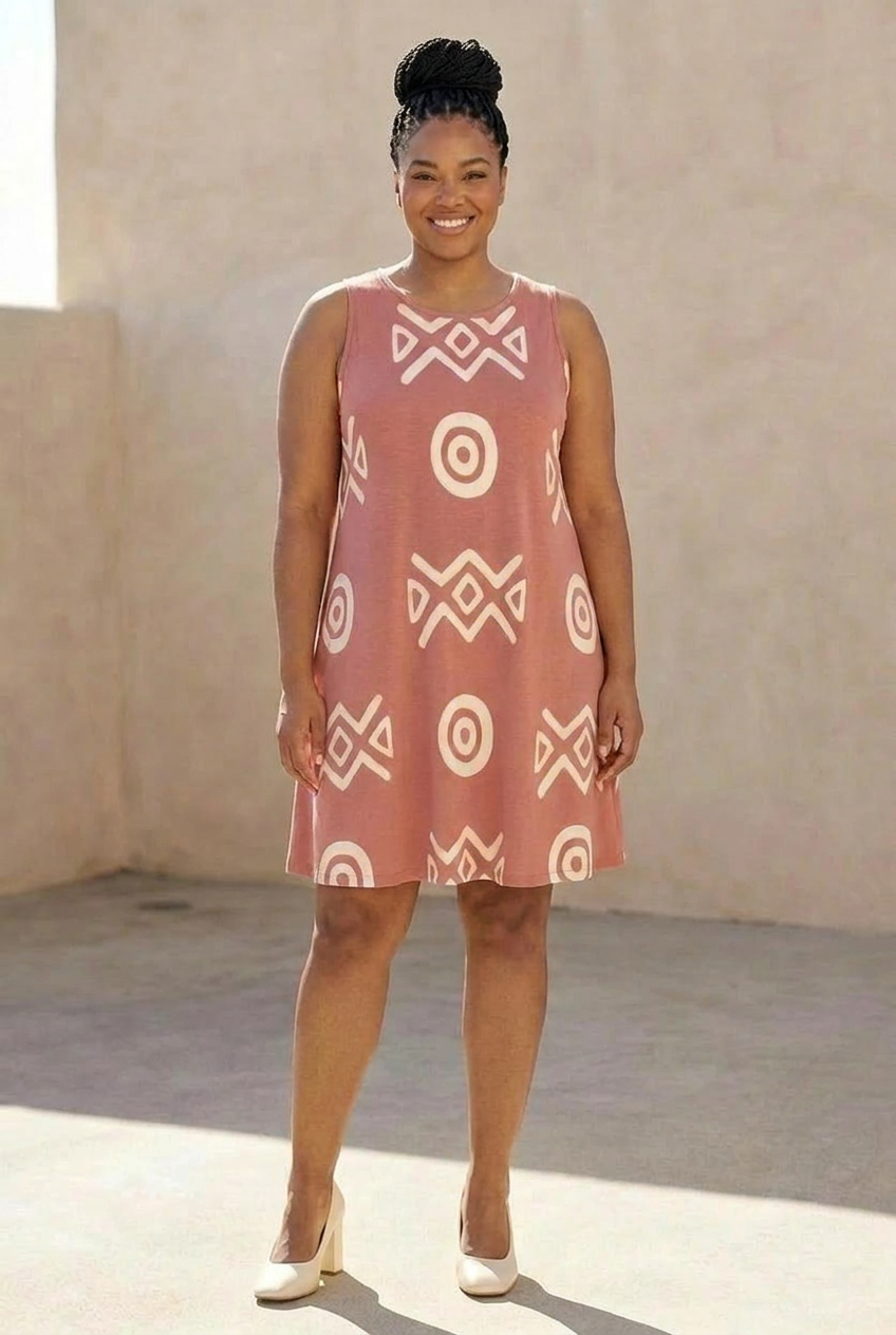 A-Line Sleeveless Dress with Pockets | Angles Savanna | Kinky Nomad