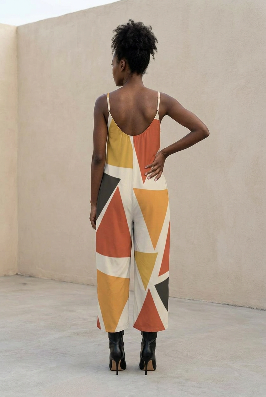 Geometric Wide Leg Jumpsuit | Angles | Kinky Nomad