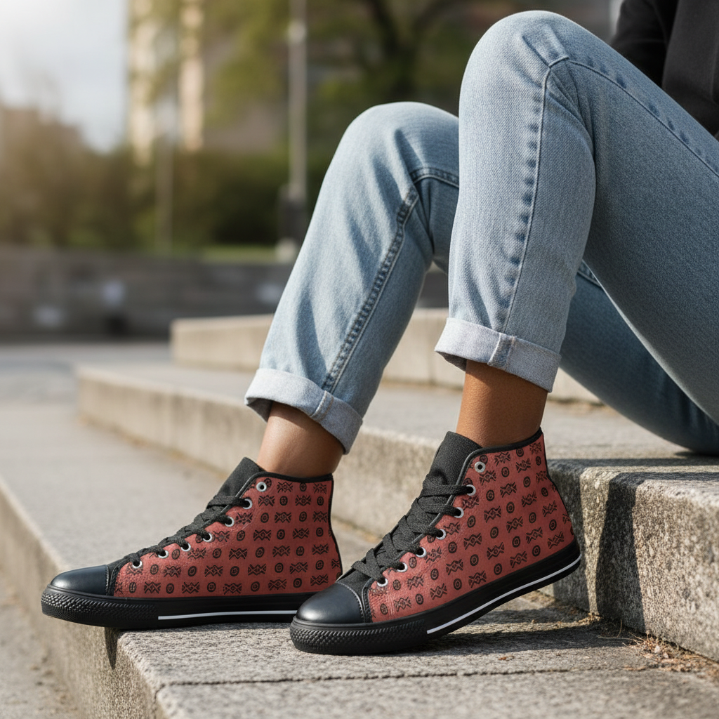High Top Sneakers | Adinkra | Savanna Sole | Boho Sole & Crown | Kinky Nomad