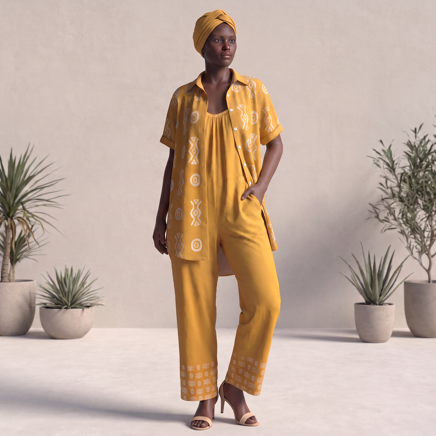 Savanna Gold Bundle | Shirt Dress + Jumpsuit | Kinky Nomad