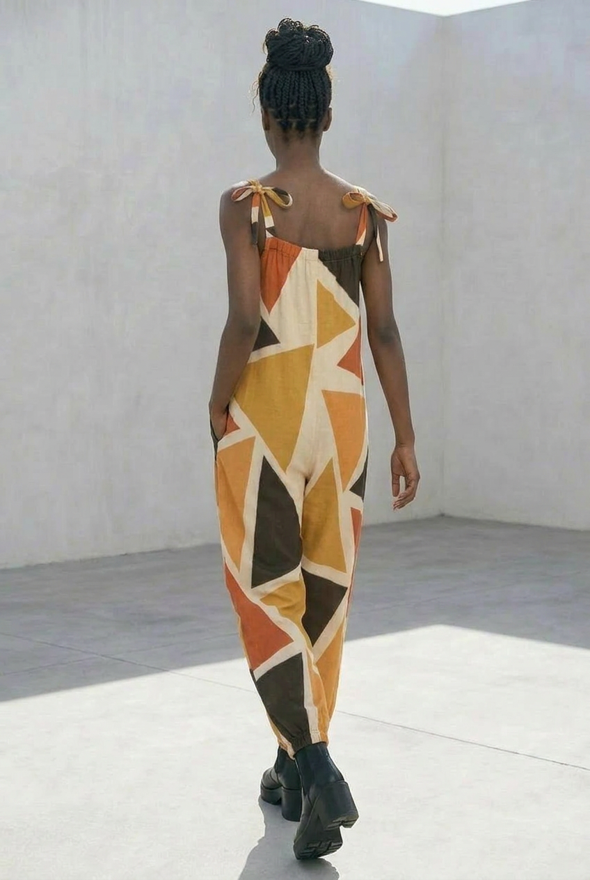 Geometric Baggy Jumpsuit | Angles Series | Kinky Nomad