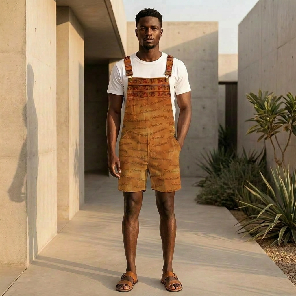 Ghana Inspired Overalls | African Print Unisex | Kinky Nomad
