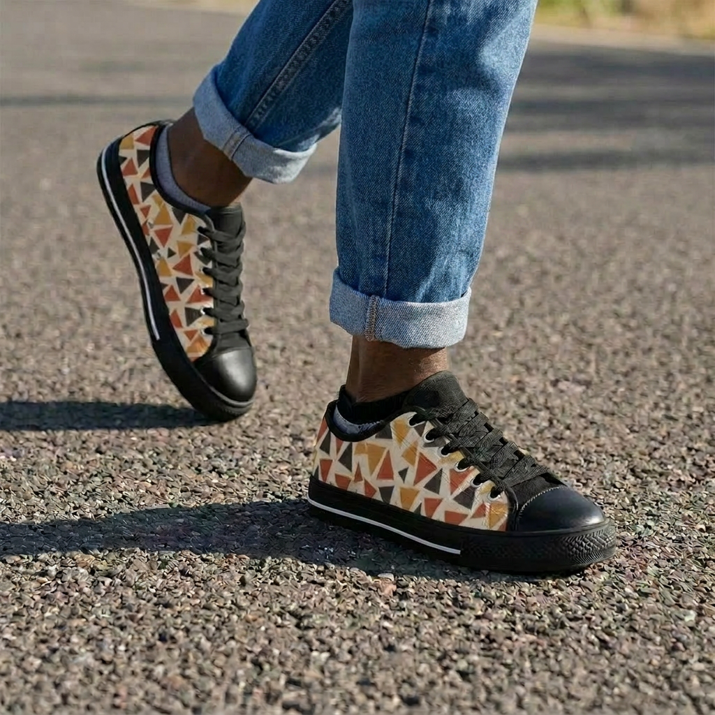 Angles Canvas Low Top Sneakers | Sundown Palette | Kinky Nomad