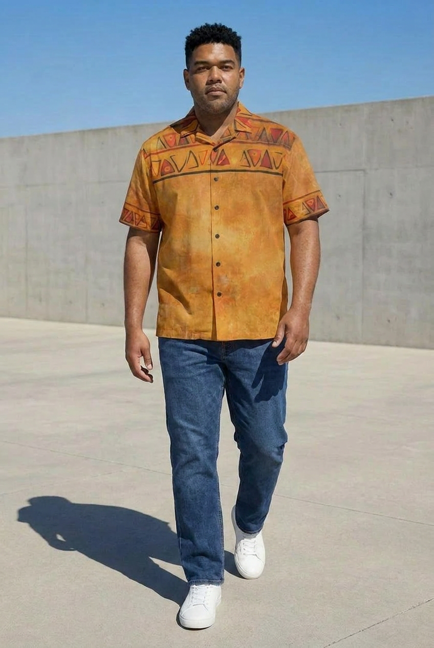 Men's African Shirt | Ghana Ground Series | Kinky Nomad