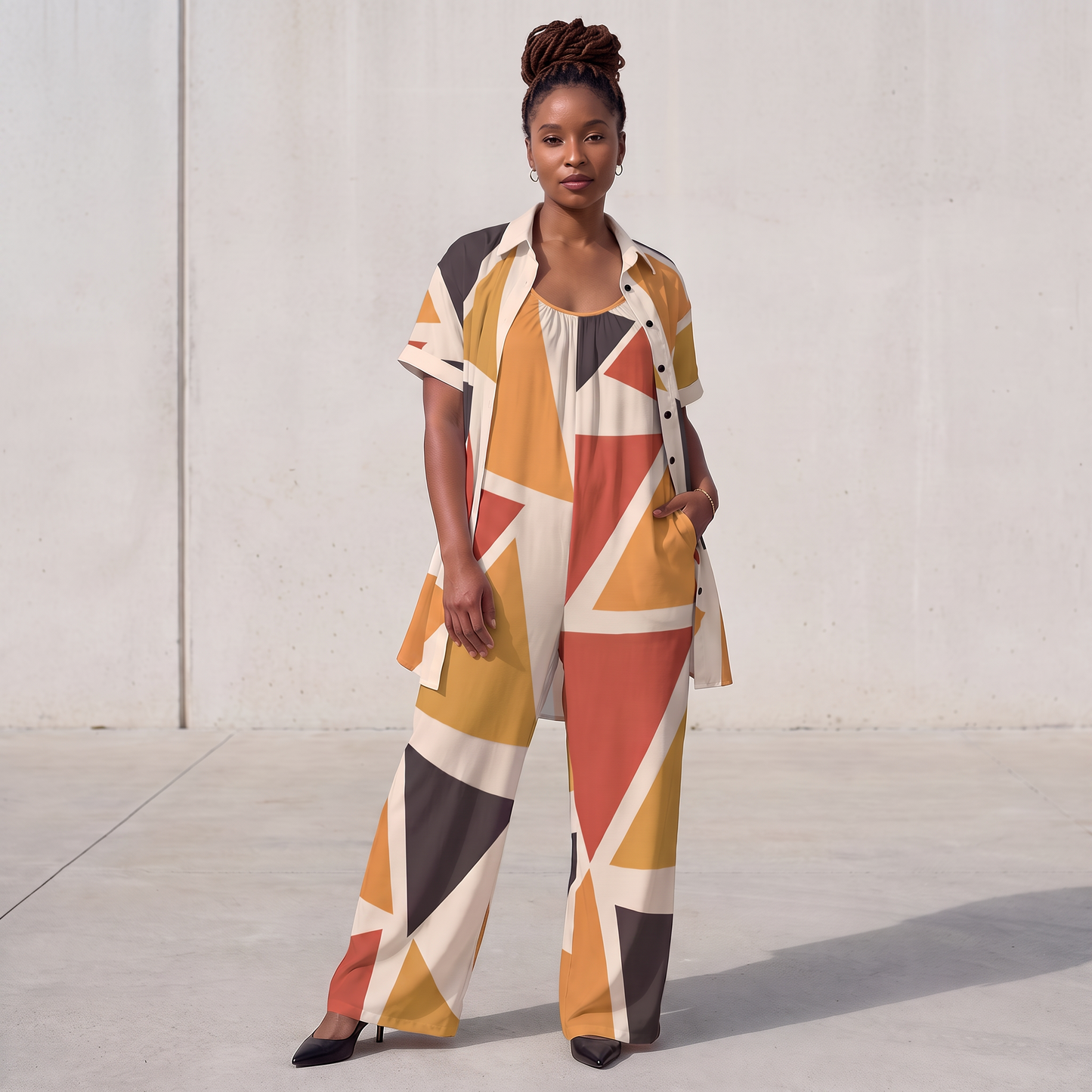 Angles Bundle | Shirt Dress & Jumpsuit | Earth Palette | Kinky Nomad