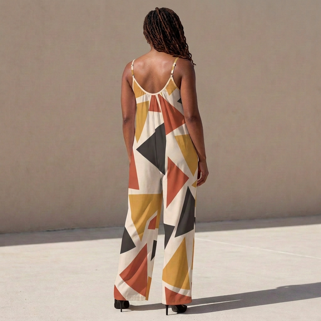 Wide-Leg Jumpsuit | Angles Series | Earth Palette | Kinky Nomad