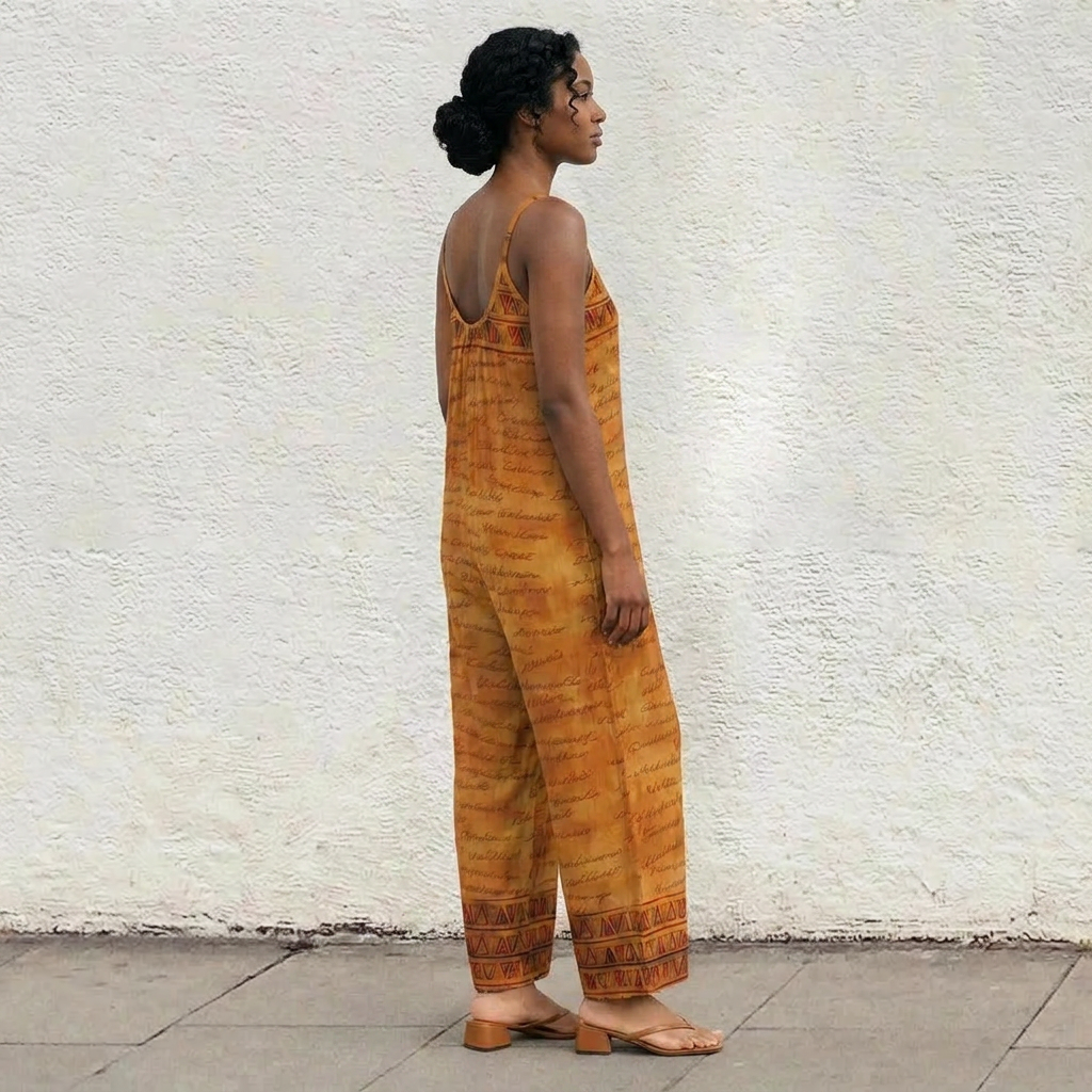 African Print Wide Leg Jumpsuit | Ghana Inspired | Kinky Nomad