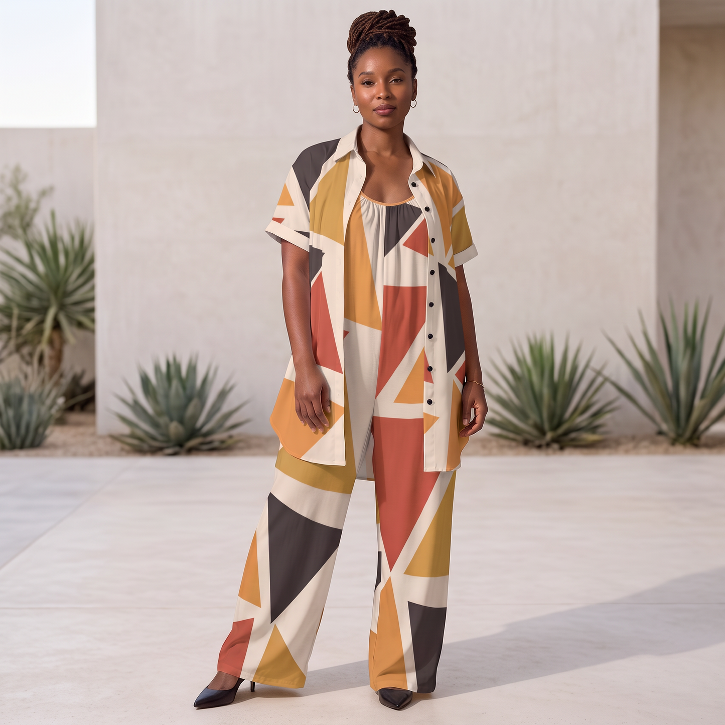 Angles Bundle | Shirt Dress & Jumpsuit | Earth Palette | Kinky Nomad