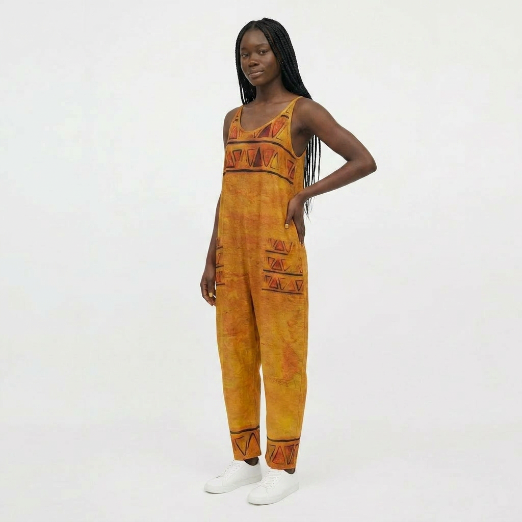 African Geometric Jumpsuit | Ghana Ground Series | Kinky Nomad