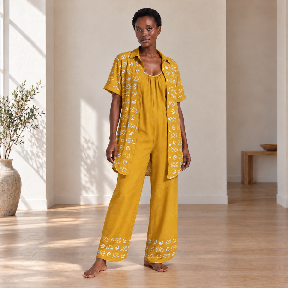 Savanna Gold Bundle | Shirt Dress + Jumpsuit | Kinky Nomad