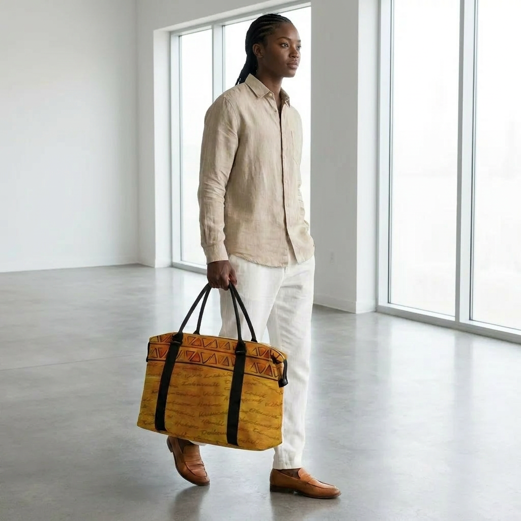 Ghana Print Duffle Bag | African Print Travel Bag | Kinky Nomad