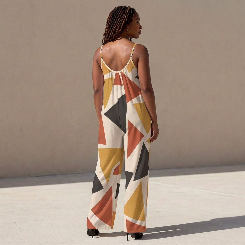 Wide-Leg Jumpsuit | Angles Series | Earth Palette | Kinky Nomad