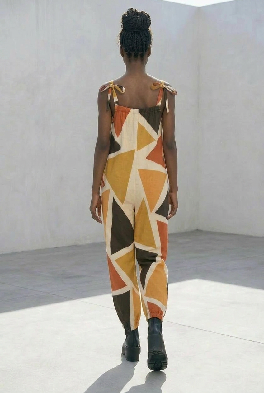 Geometric Baggy Jumpsuit | Angles Series | Kinky Nomad