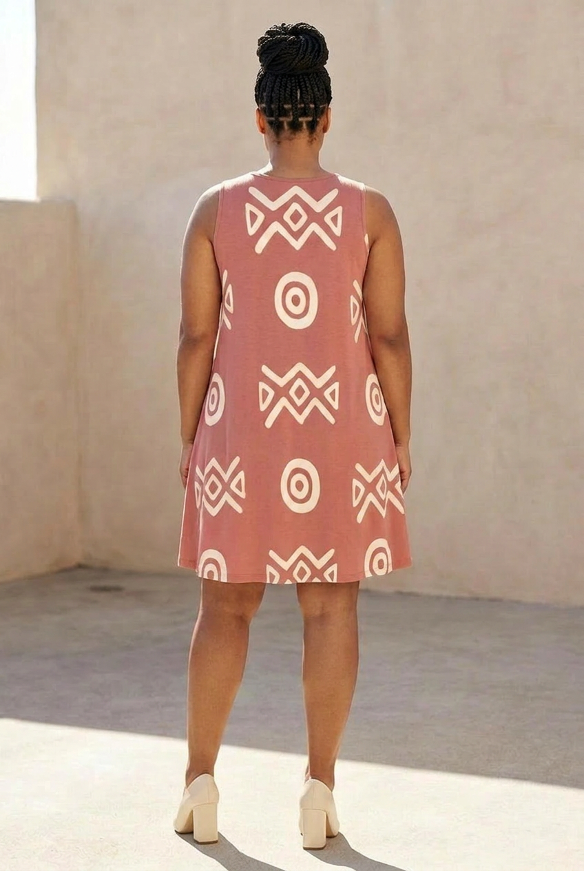 A-Line Sleeveless Dress with Pockets | Angles Savanna | Kinky Nomad