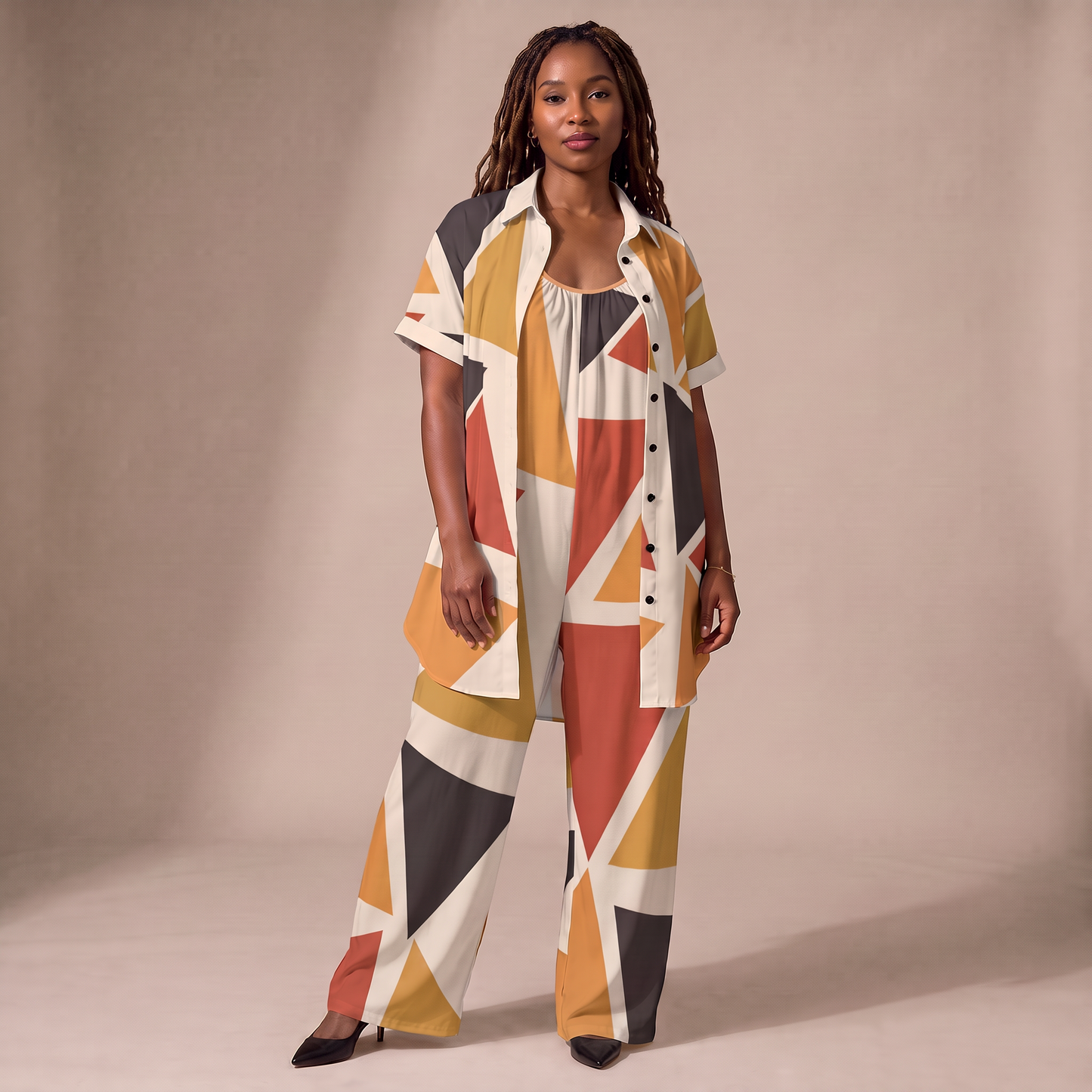 Angles Bundle | Shirt Dress & Jumpsuit | Earth Palette | Kinky Nomad