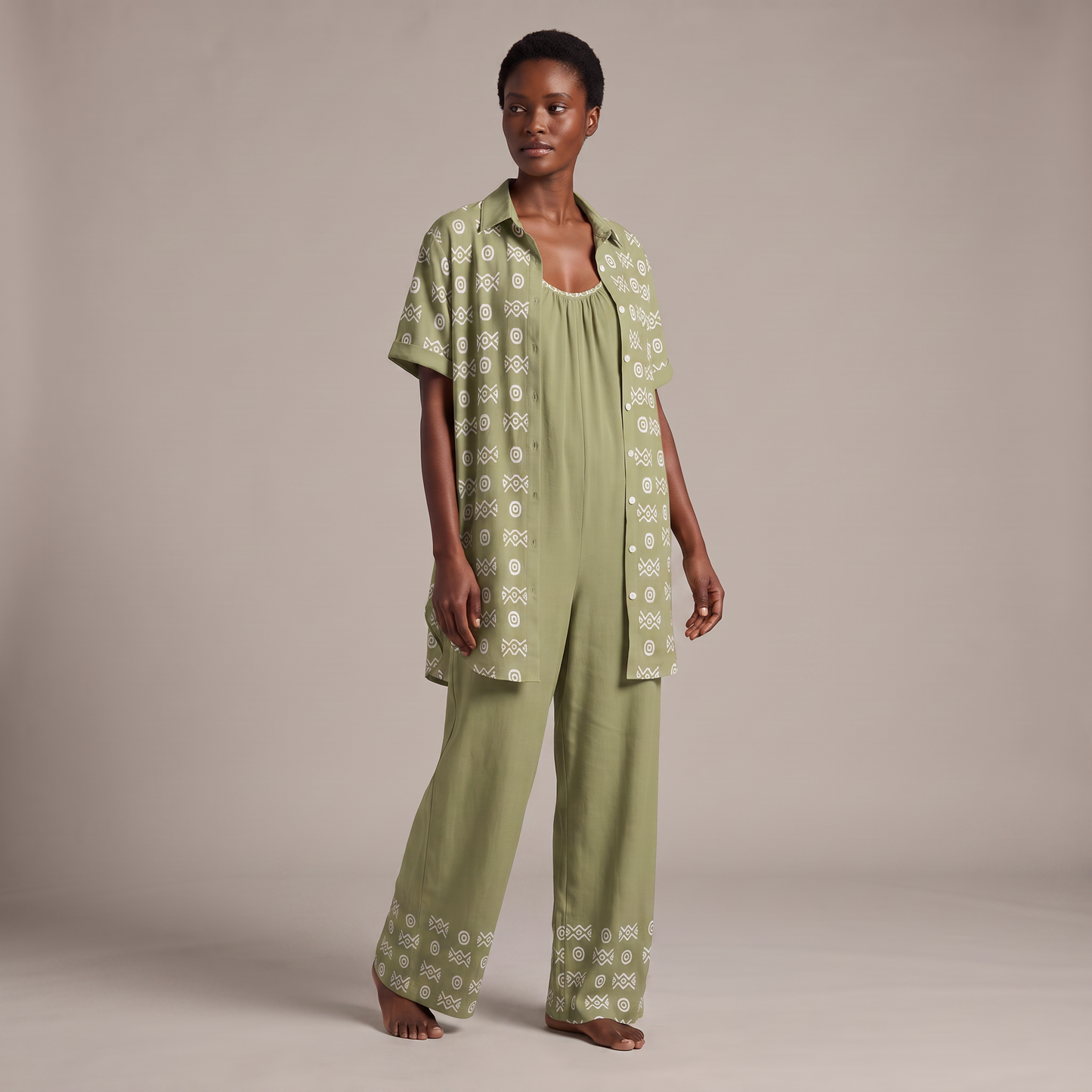 Savanna Sage Bundle | Shirt Dress + Jumpsuit | Kinky Nomad
