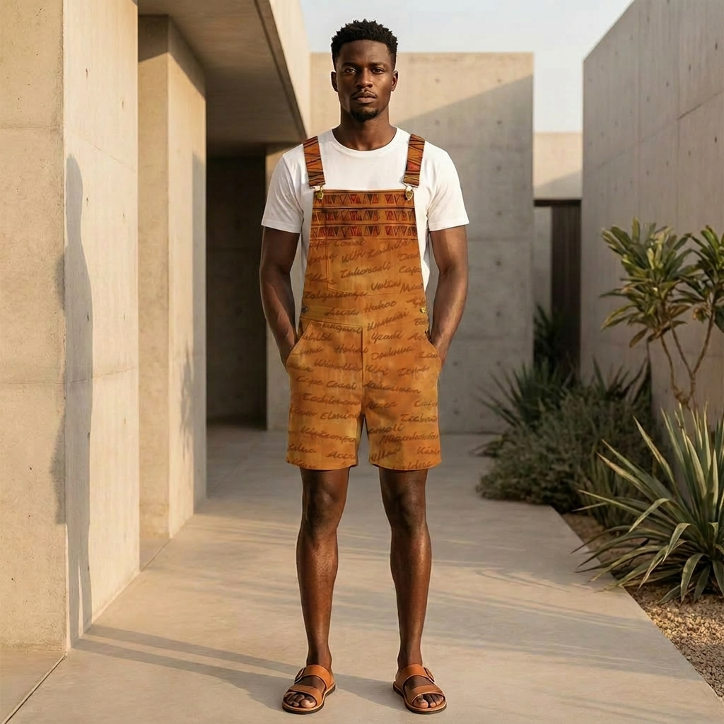 Ghana Inspired Overalls | African Print Unisex | Kinky Nomad