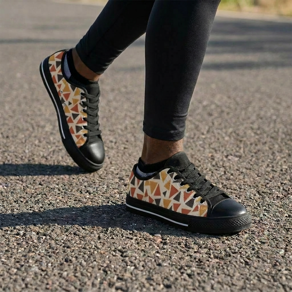 Angles Canvas Low Top Sneakers | Sundown Palette | Kinky Nomad