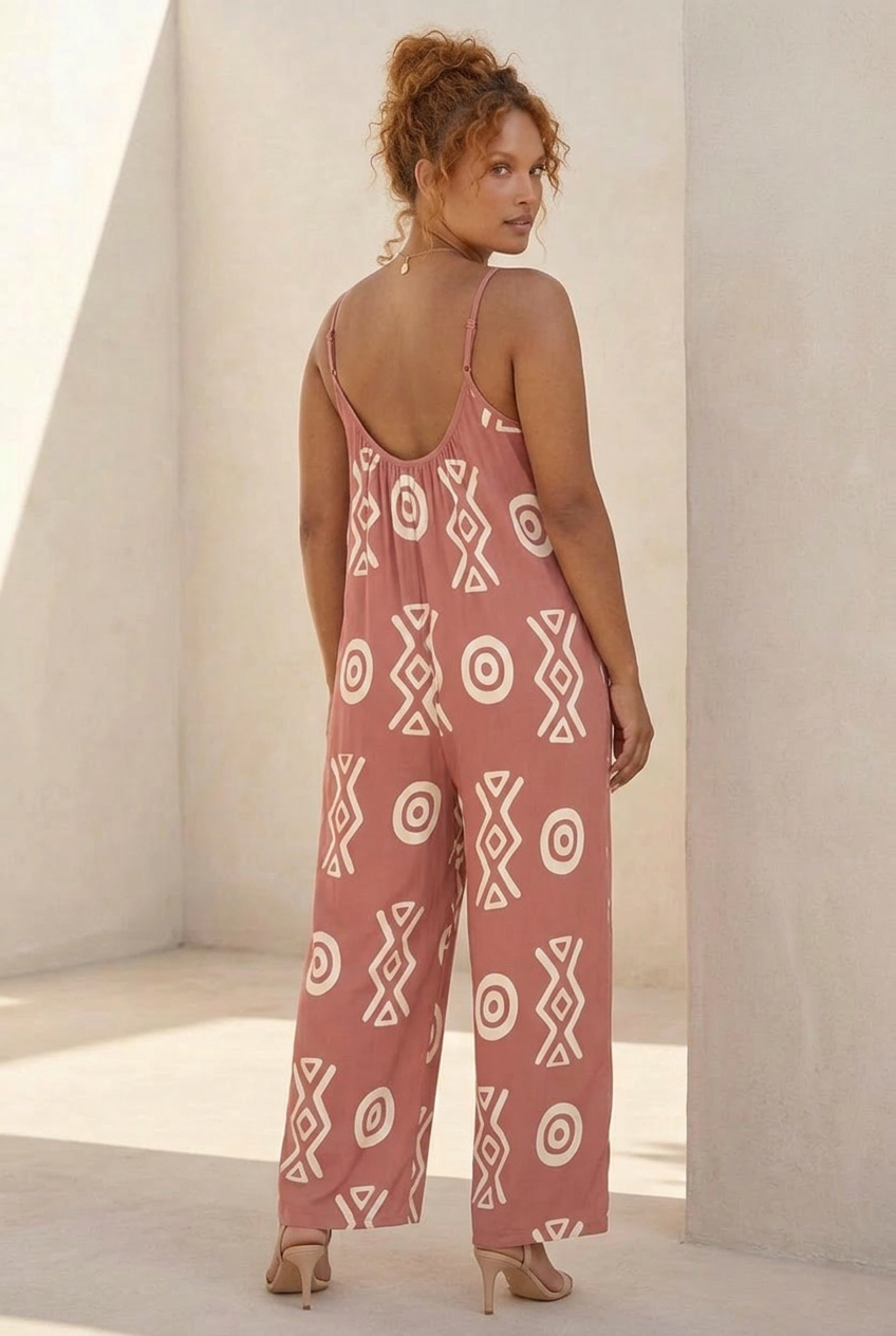 Pleated Cami Wide Leg Jumpsuit | Savanna Angles Ghana | Kinky Nom Cami Wide Leg Jumpsuits