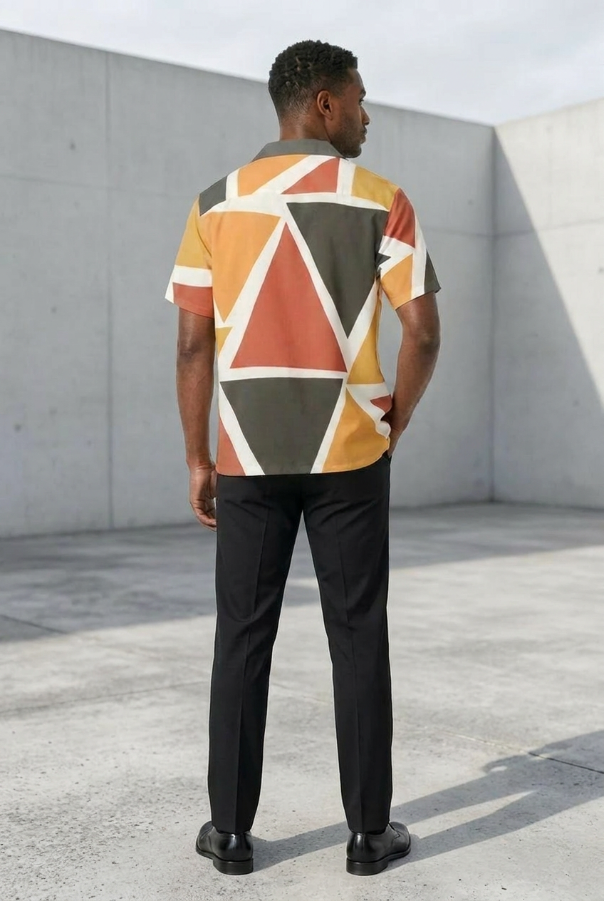 Men's Geometric Shirt | Angles Series | Kinky Nomad