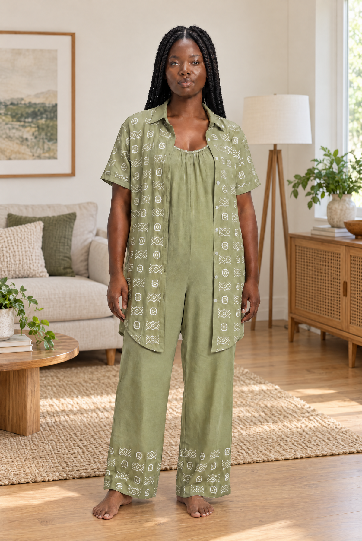 Savanna Sage Bundle | Shirt Dress + Jumpsuit | Kinky Nomad