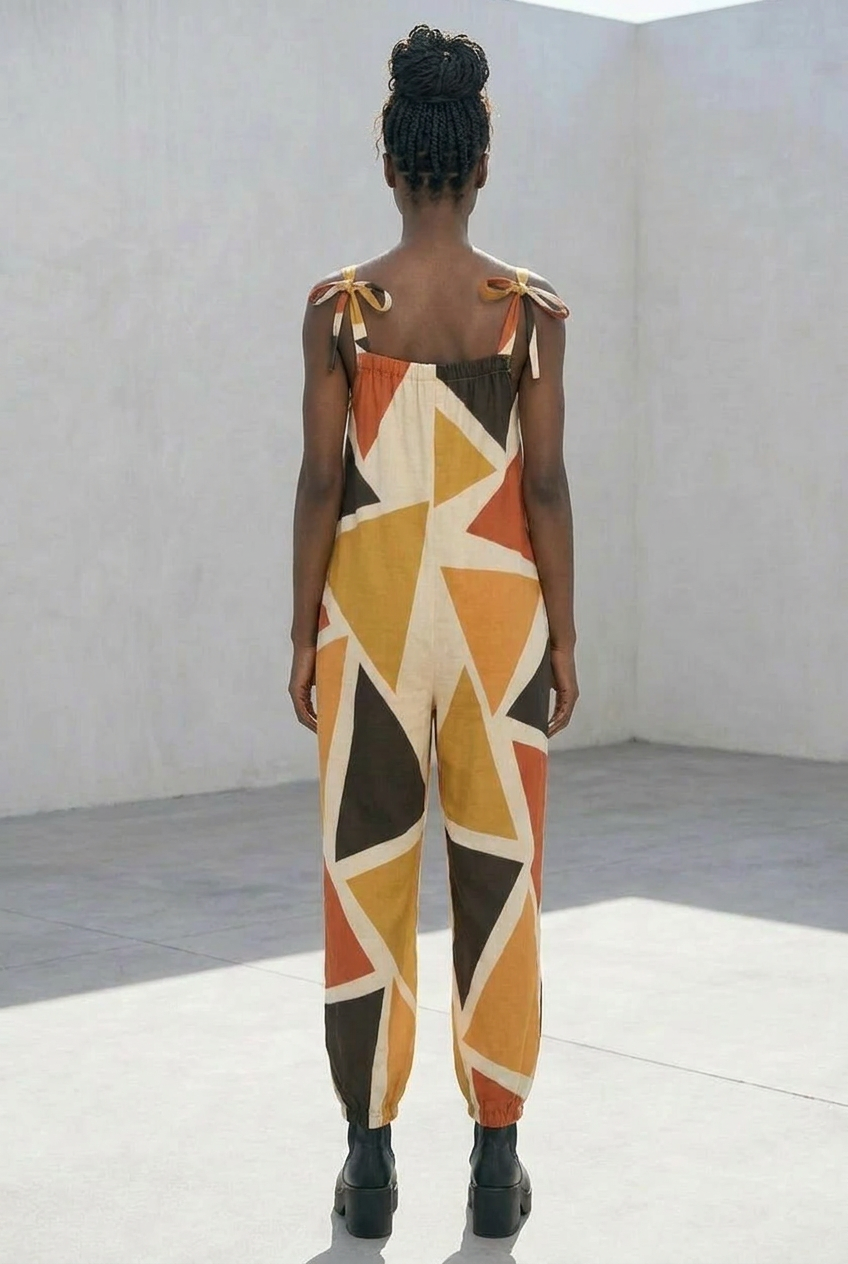 Geometric Baggy Jumpsuit | Angles Series | Kinky Nomad