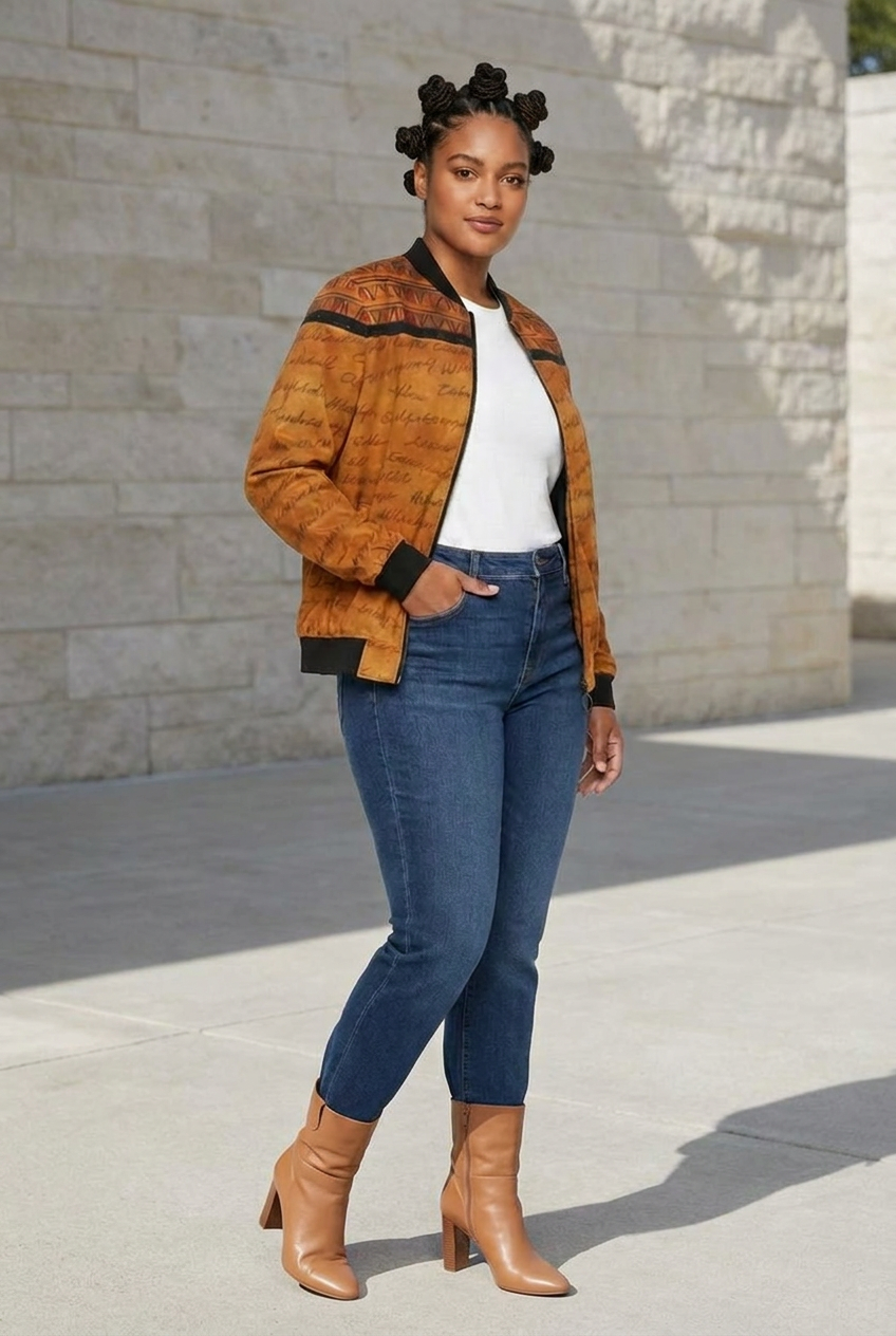 All Roads Lead to Ghana Print Bomber Jacket | All Roads Lead to Ghana | Kinky Nomad