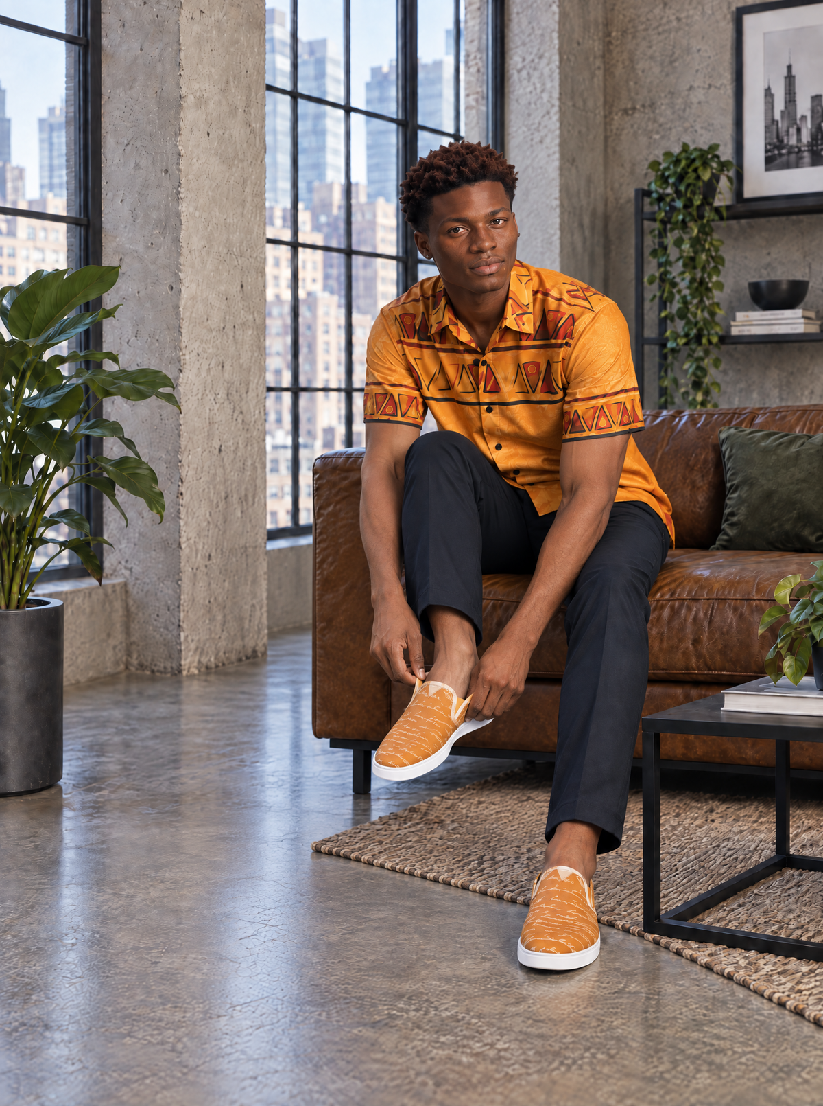 Canvas Slip-On Shoes | Ghana & Angles Series | Kinky Nomad