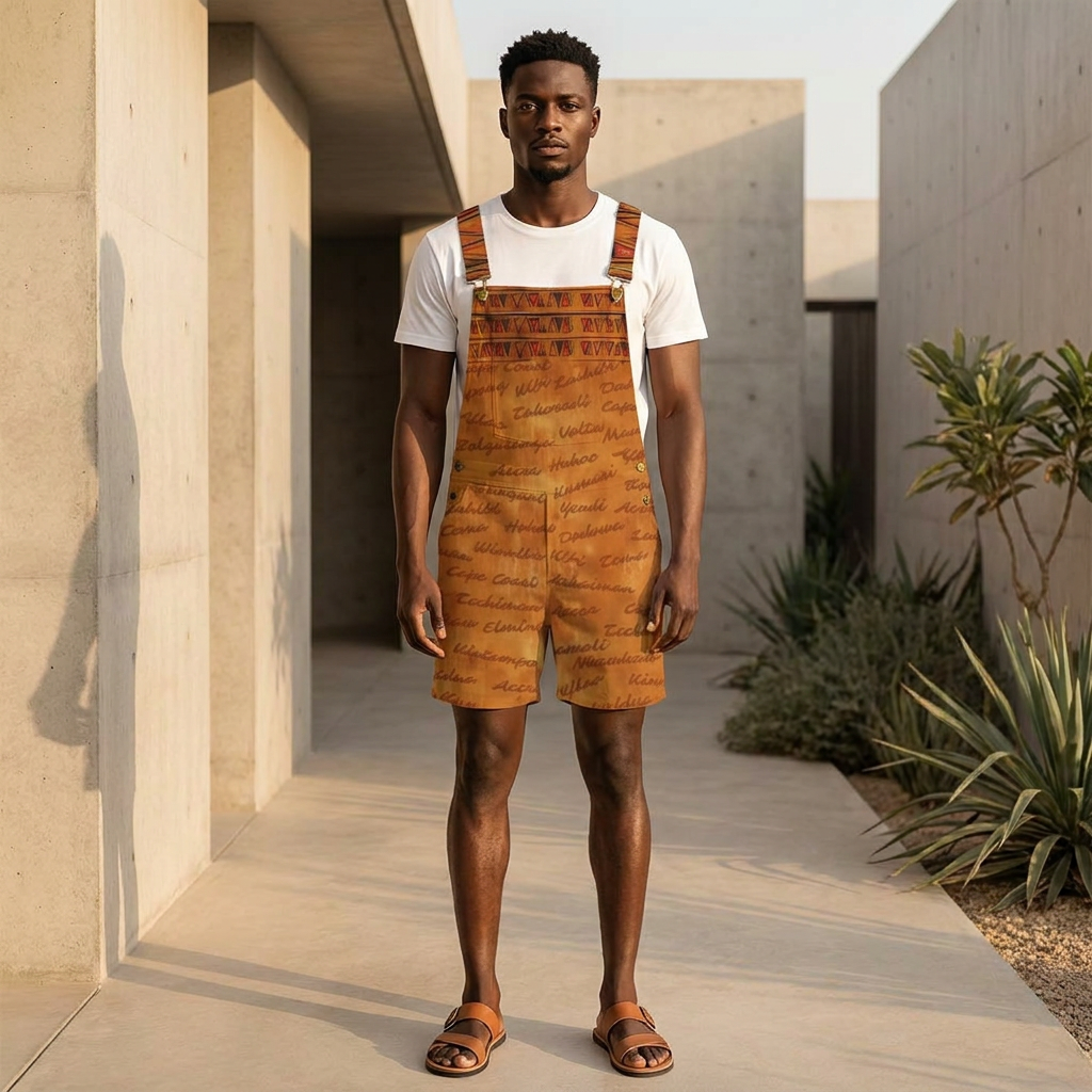Ghana Inspired Overalls | African Print Unisex | Kinky Nomad