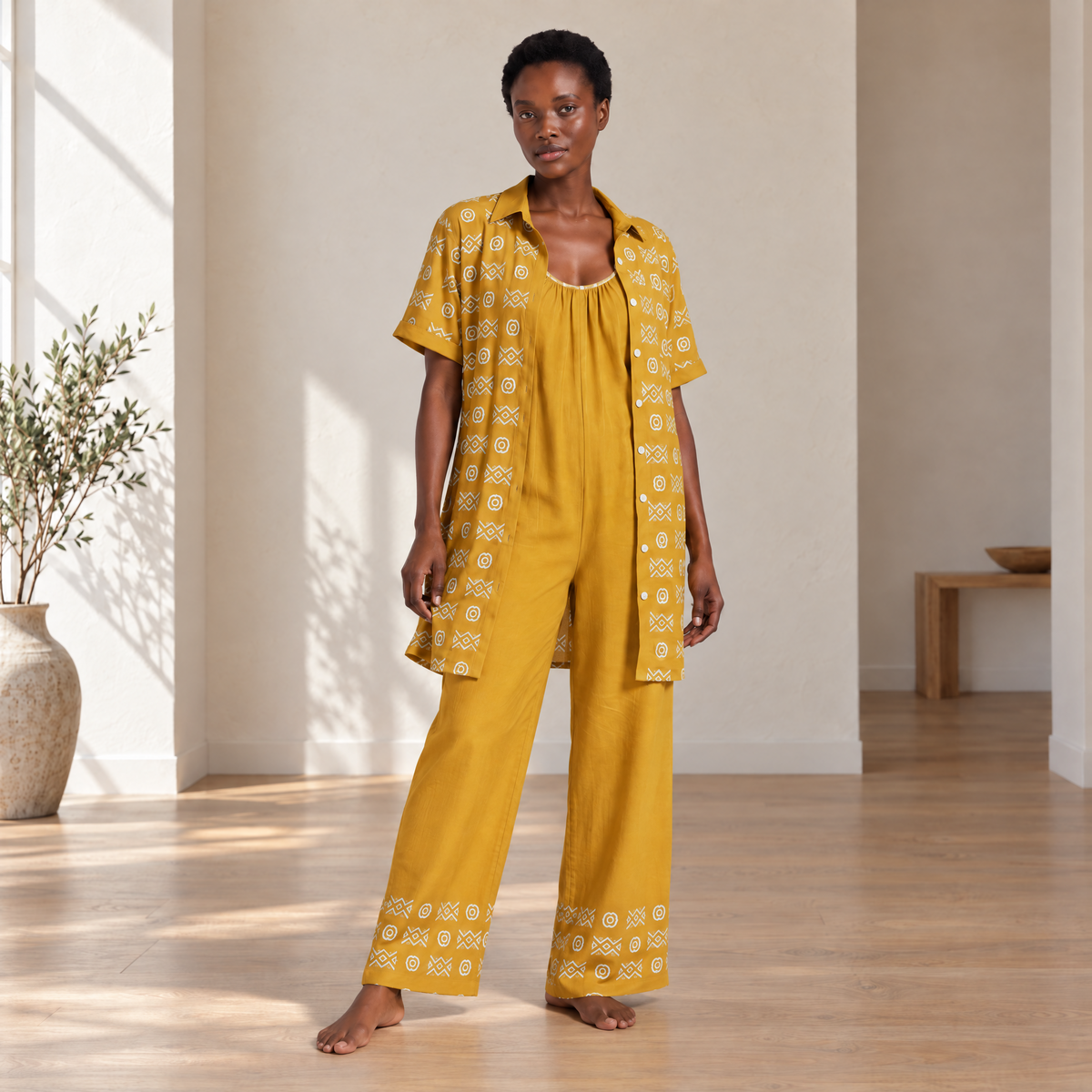 Savanna Gold Bundle | Shirt Dress + Jumpsuit | Kinky Nomad
