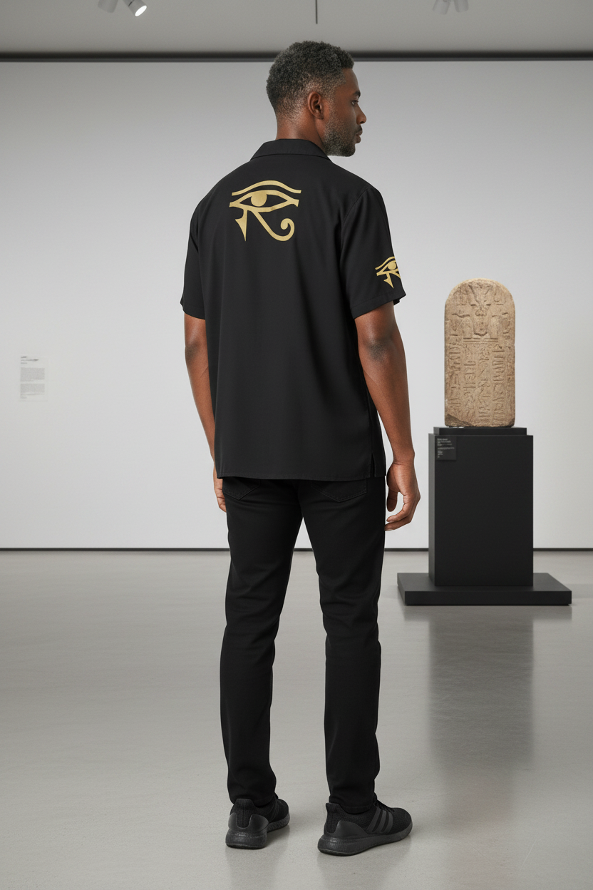 Osiris Shirt | Men's Egyptian God High Collar Shirt | Kemet Collection | Kinky Nomad