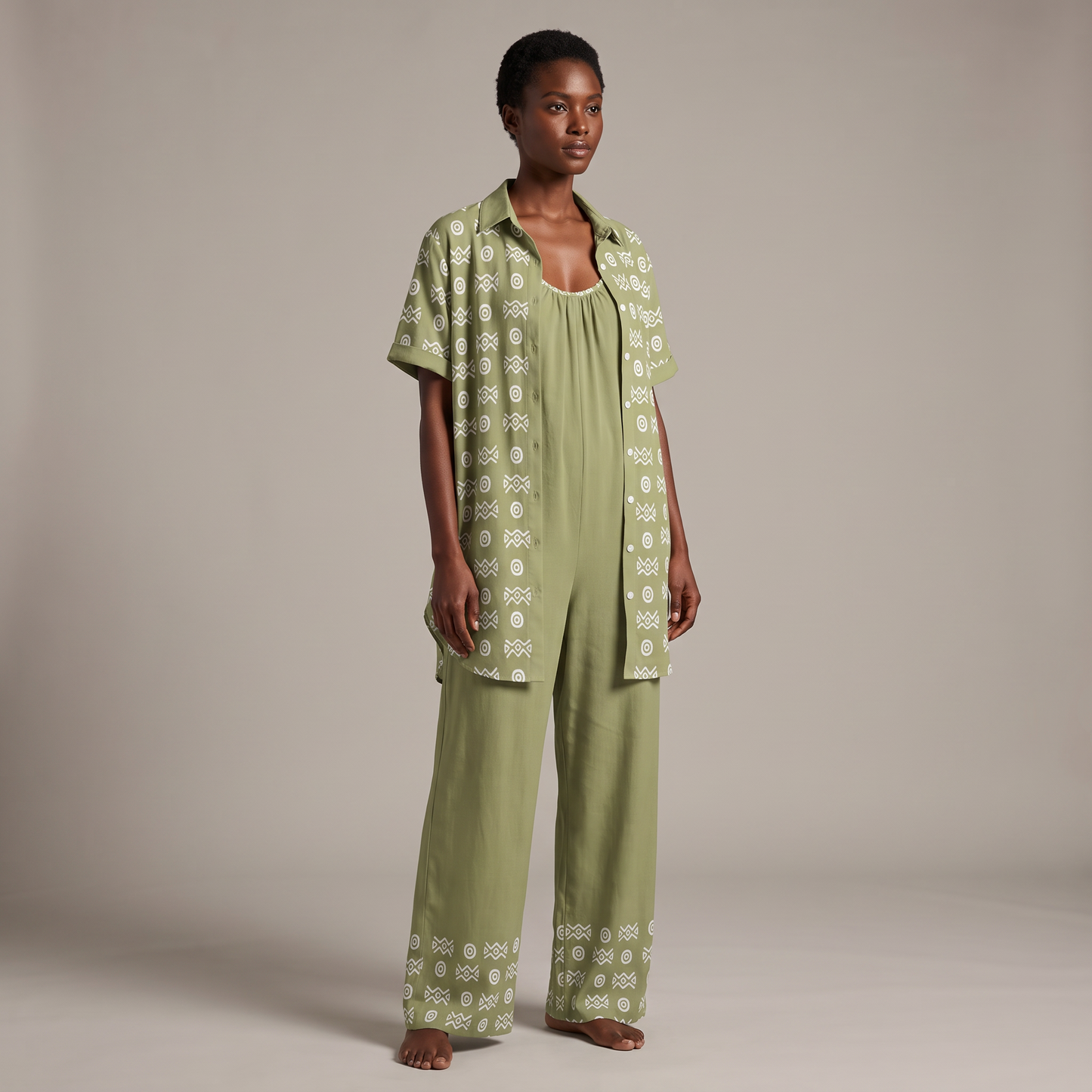 Savanna Sage Bundle | Shirt Dress + Jumpsuit | Kinky Nomad