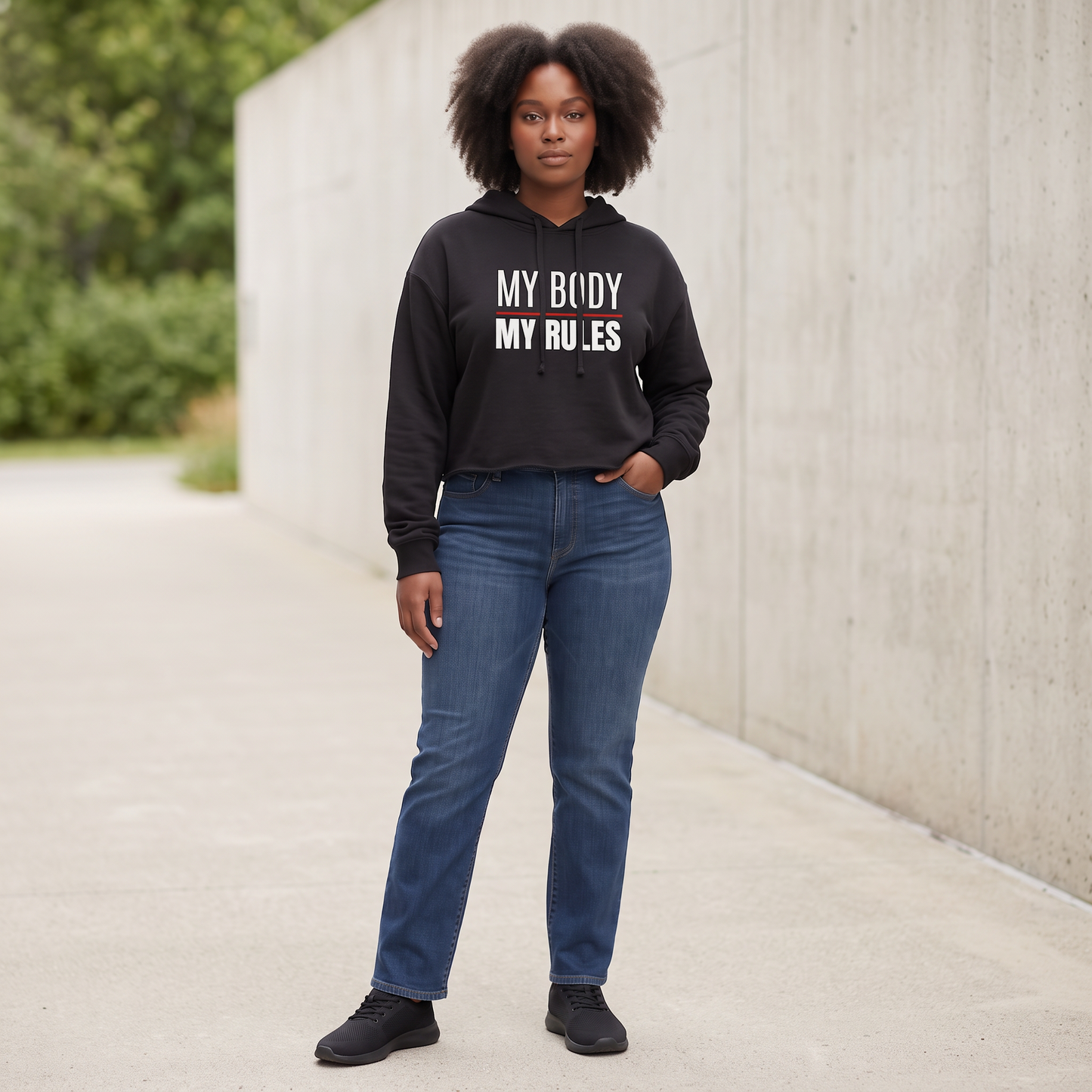 Cropped Hoodie | Manifesto & Kemet Series | Kinky Nomad