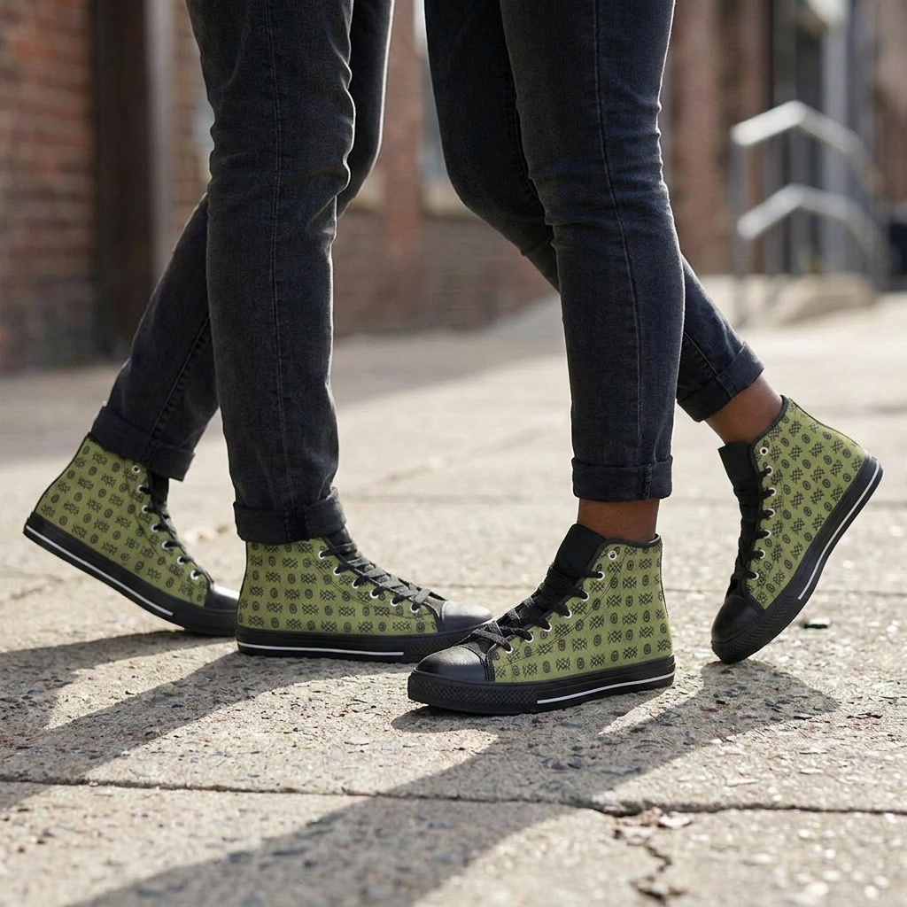 High Top Sneakers | Adinkra | Savanna Sole | Boho Sole & Crown | Kinky Nomad