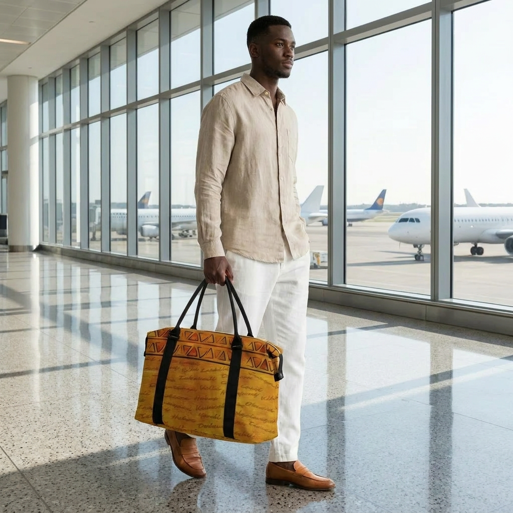 Ghana Print Duffle Bag | African Print Travel Bag | Kinky Nomad