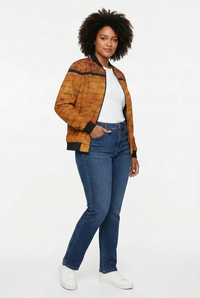 All Roads Lead to Ghana Print Bomber Jacket | All Roads Lead to Ghana | Kinky Nomad